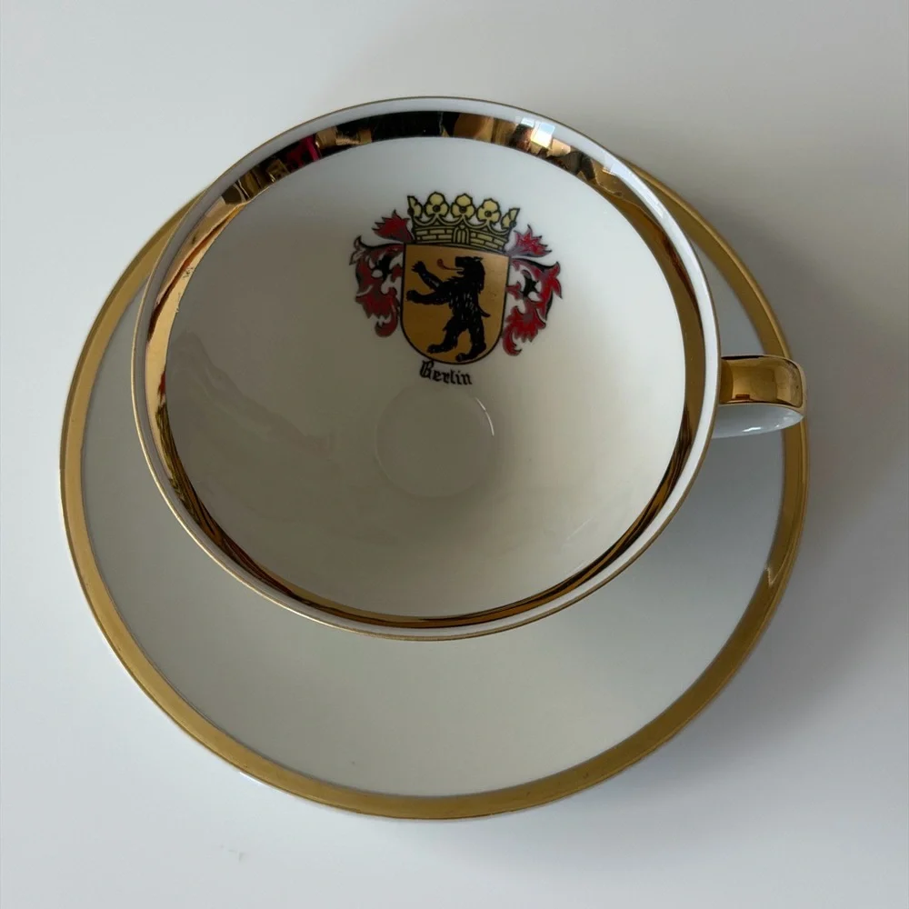 Vintage Mitterteich Bavaria Elegant Porcelain Tea Cup and Saucer Set